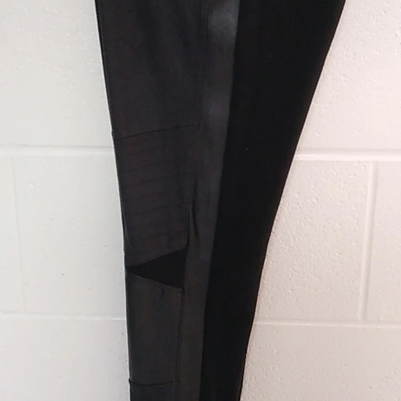 Angie Faux suede, leather & knit leggings - Picture 6 of 9